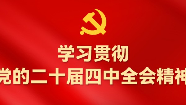 学习贯彻党的二十届四中全会精神
